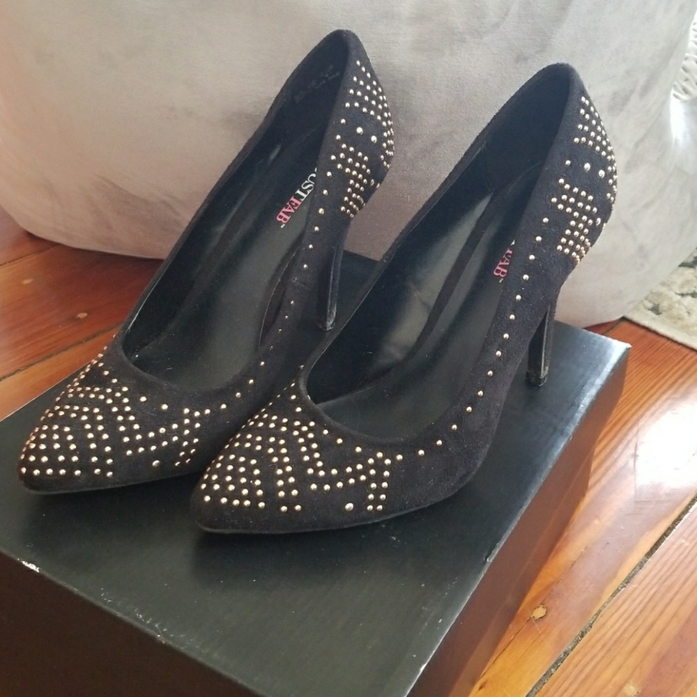 Black Suede Heels - Vivienne